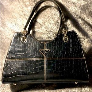 Prada Handbag Black Leather